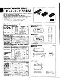 Datasheet RTC72421 manufacturer Неопределенные
